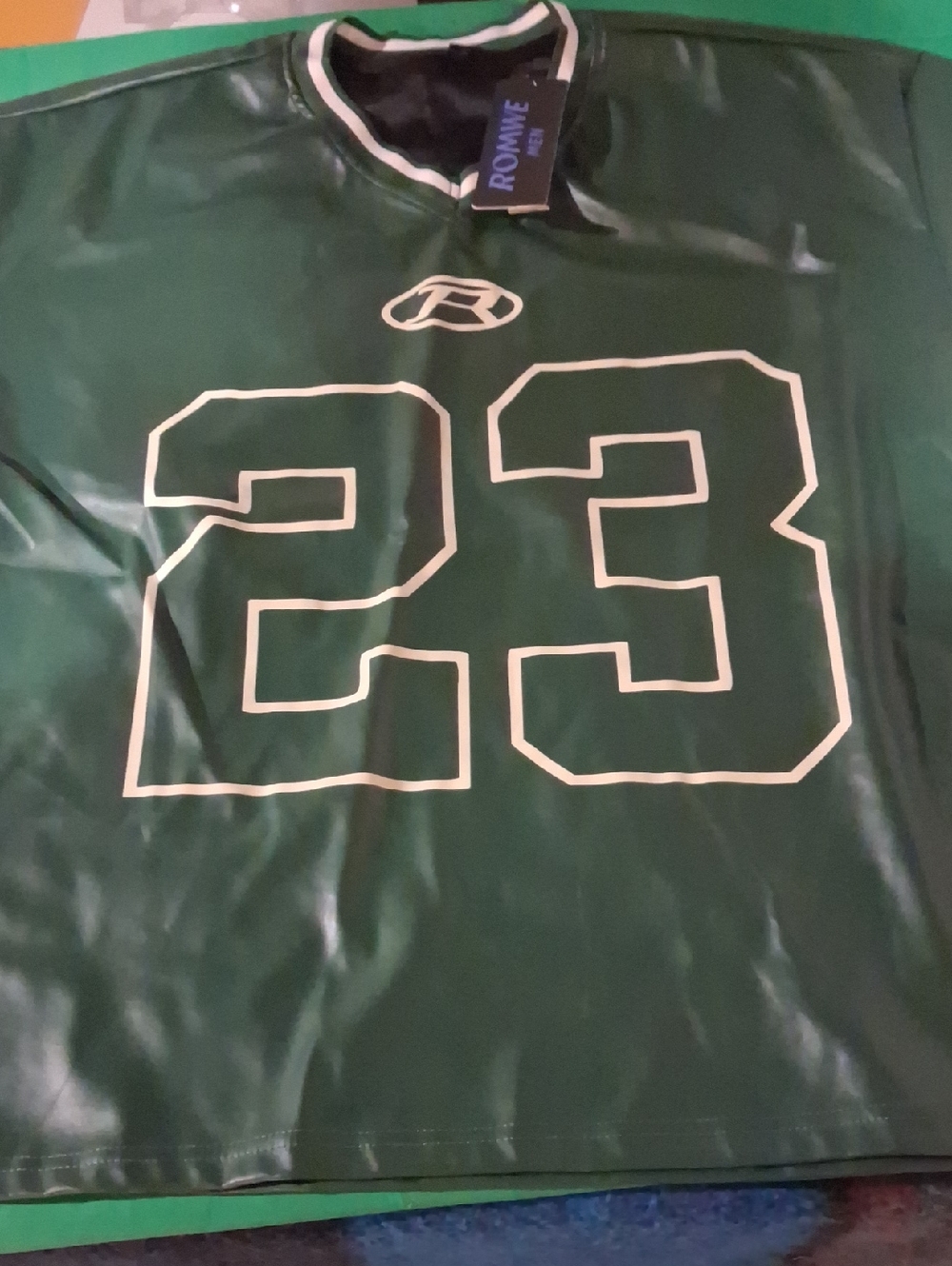 Green Athletic Jersey with White Number 23 - ROMWE Tag